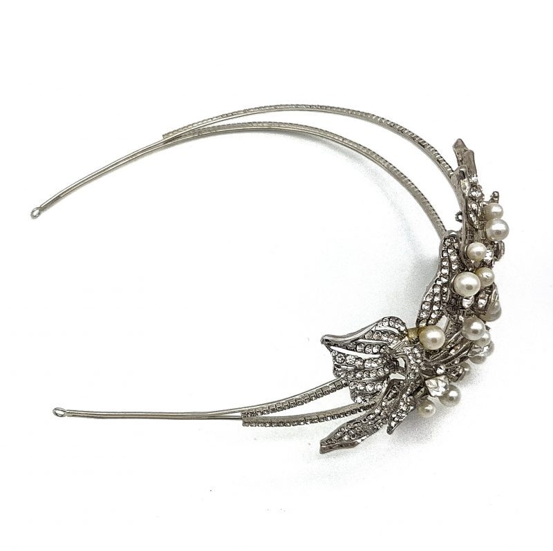 pearl and diamante bridal headband