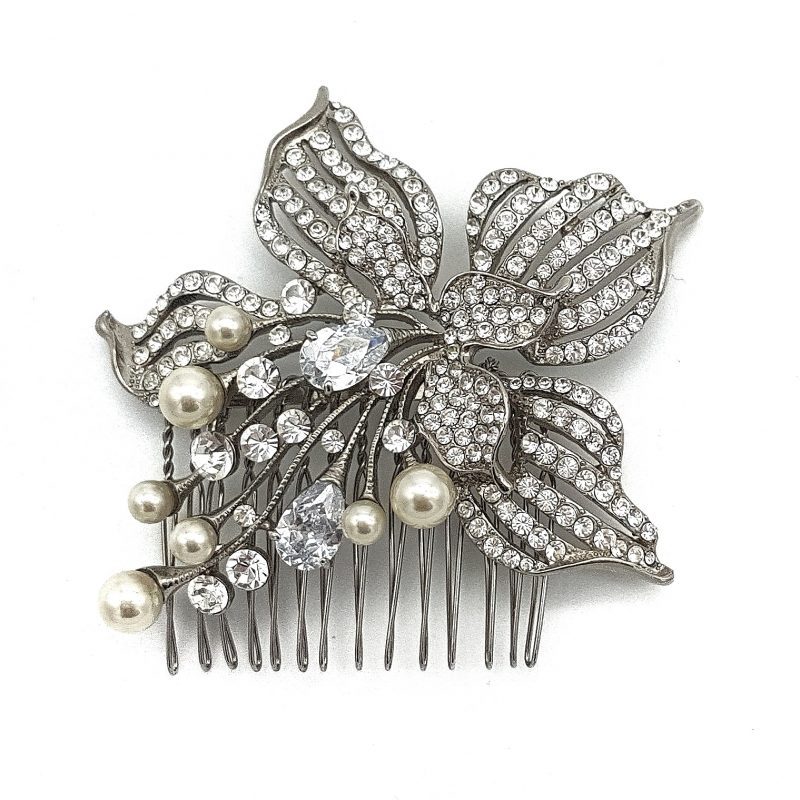 Pearl And Diamante Hair Comb - GL5CWL | Glam Couture