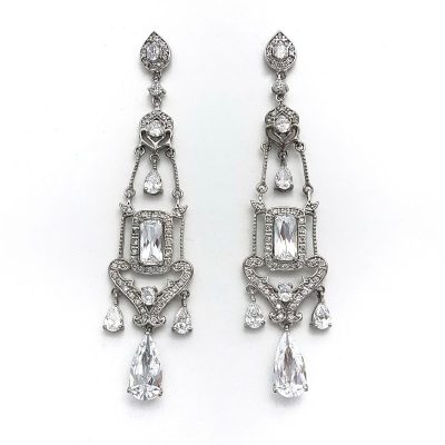 large chandelier wedding earrings