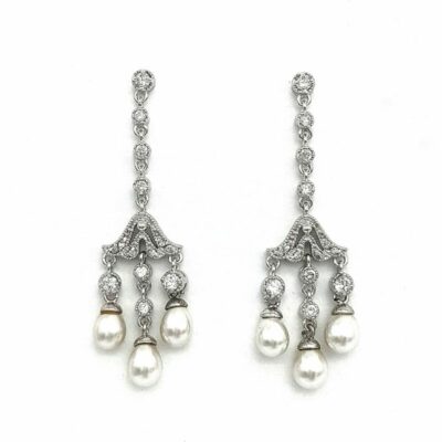 pearl chandelier earrings
