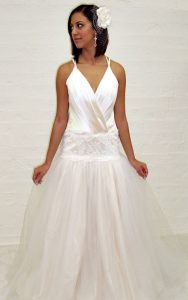 Beaded Lace Tulle Couture Wedding Dress