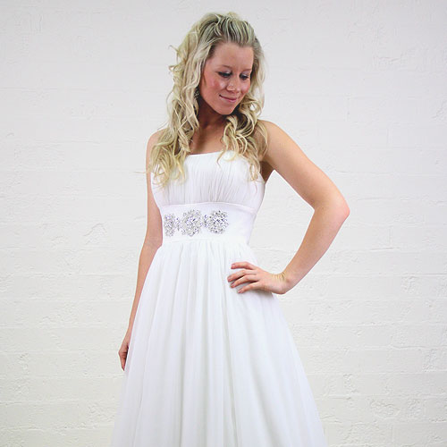 Ivory strapless wedding dress - k95086 - sz 12 by glam couture
