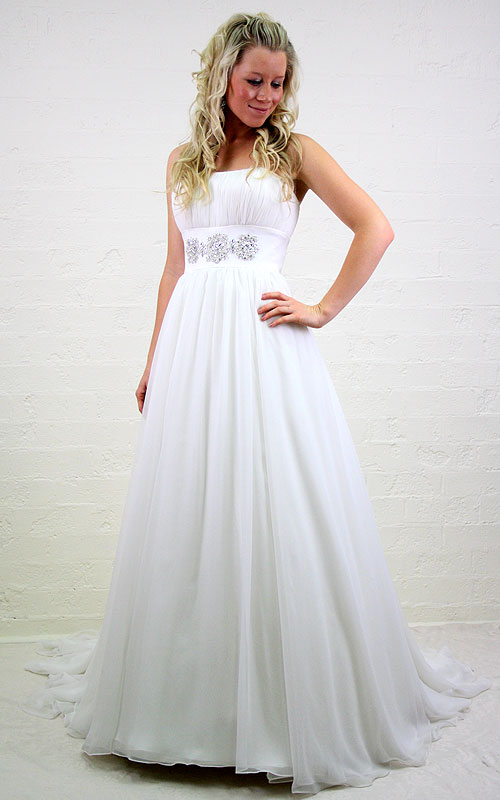 Ivory strapless wedding dress - k95086 - sz 12 by glam couture