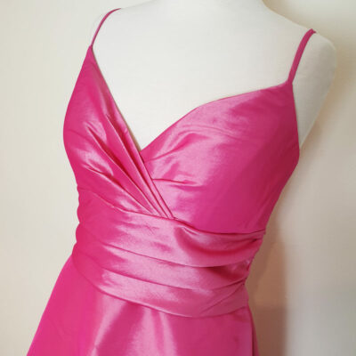 pink taffeta cocktail dress