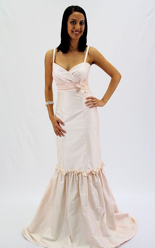 Silk dupion couture bridal gown