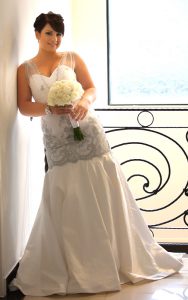 Silver Chantilly Couture Gown
