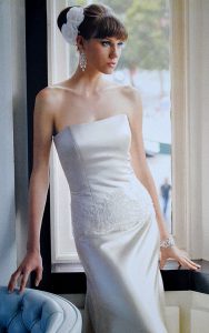 Strapless Silk Satin Couture Gown