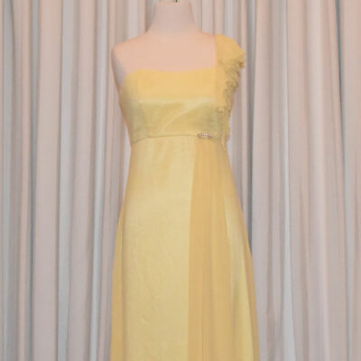 lemon chiffon evening dress