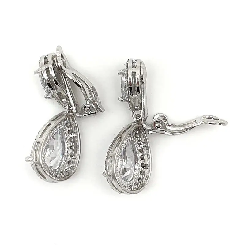 Silver clip on earrings