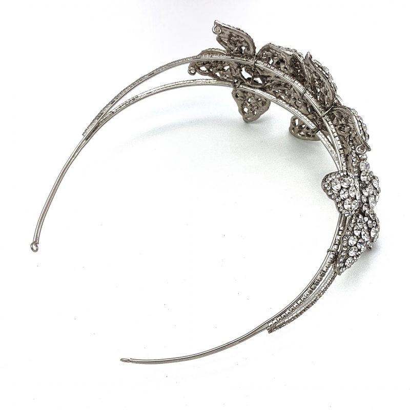 Rhodium Silver Bridal Headband
