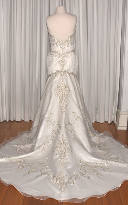 Ivory Beaded Bridal Gown - E9128 - Sz 10