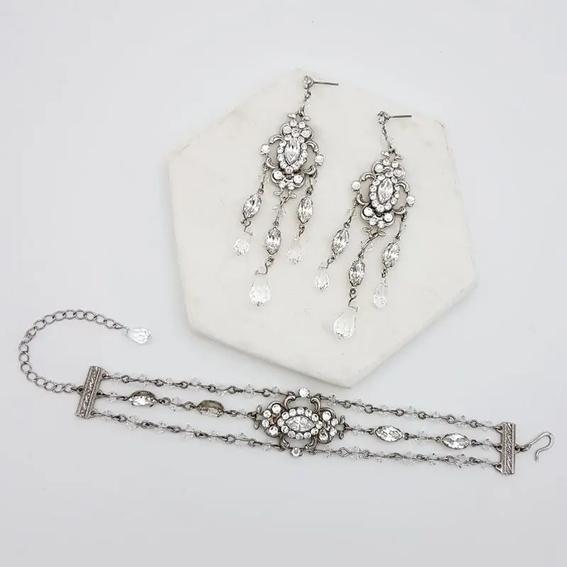 Swarovski crystal bridal jewellery set