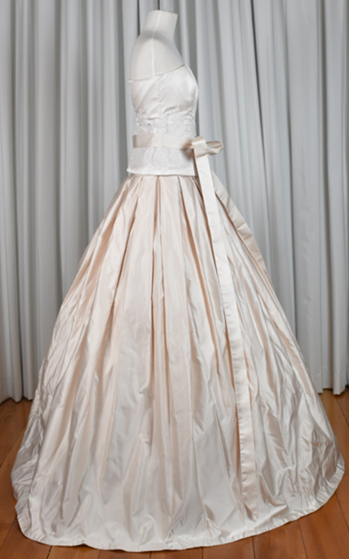 pink wedding gown