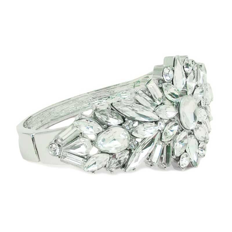 silver bridal cuff - CHCB0366