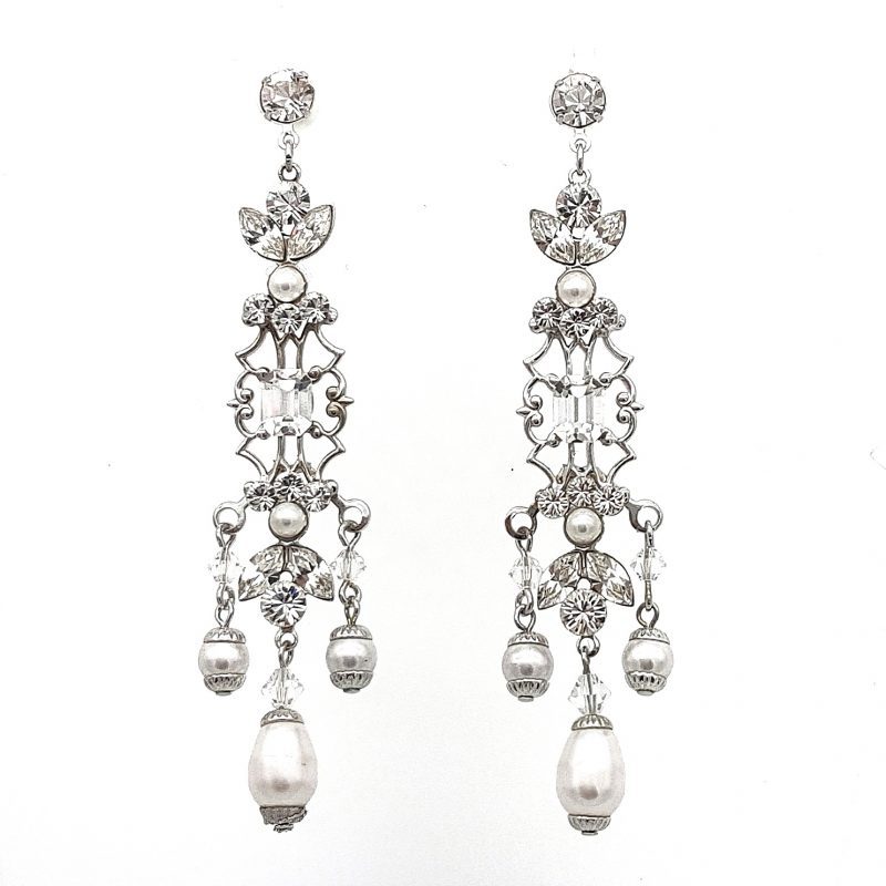 Swarovski crystal bridal earrings