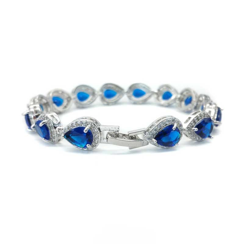 Blue tear drop bracelet - CHMB0043 - Maddison