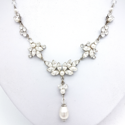 swarovski pearl and crystal necklace