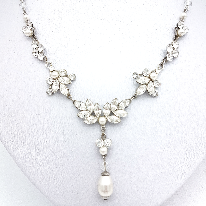Swarovski pearl and crystal necklace