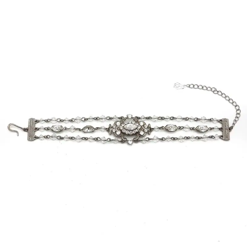 Swarovski crystal silver bracelet