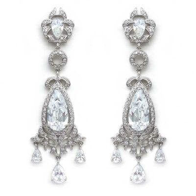 large chandelier bridal earrings