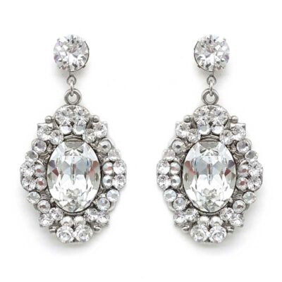 swarovski crystal statement drop earrings