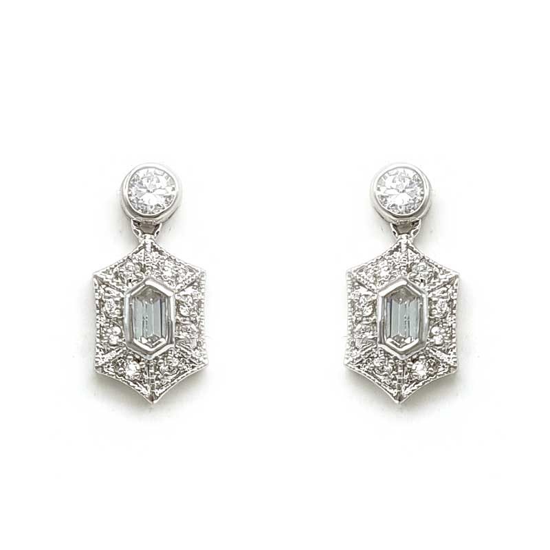 small silver drop earrings