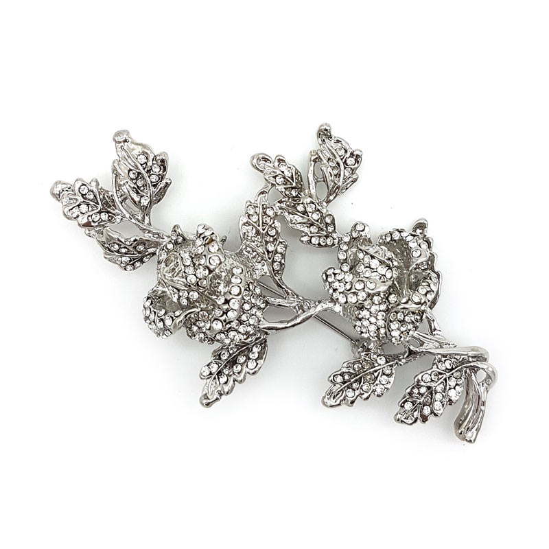 Floral bridal brooch
