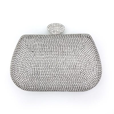 silver formal clutch