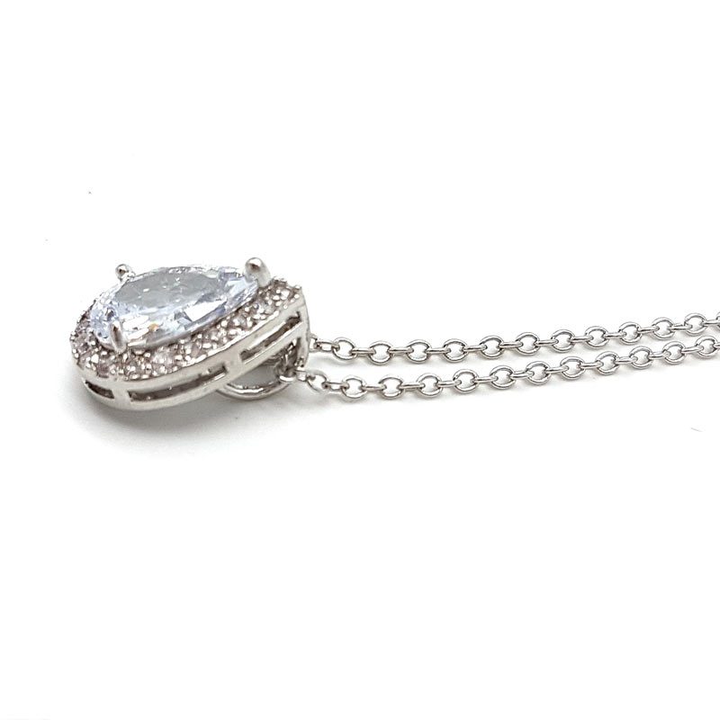 silver pendant necklace set