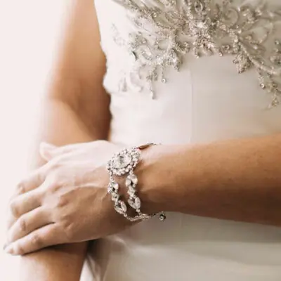 crystal statement bridal bracelet