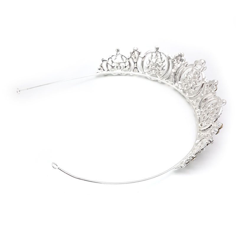 Silver crystal bridal tiara