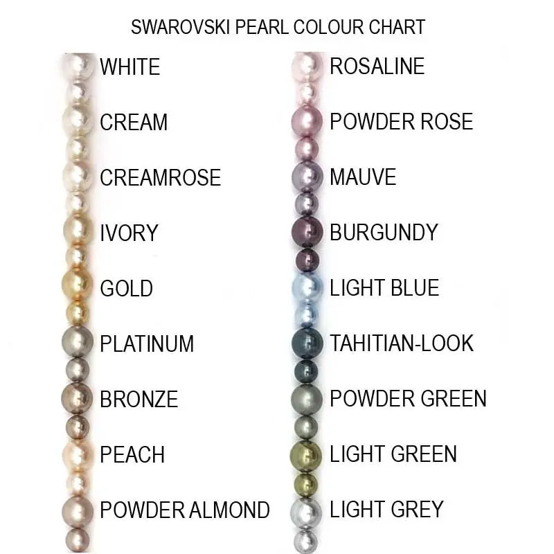 Swarovski pearl colour chart