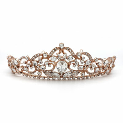 rose gold bridal crown