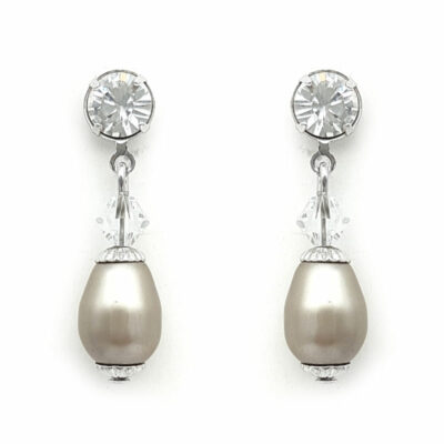 swarovski pearl drop earrings