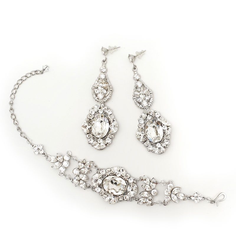 swarovski crystal bridal jewellery set