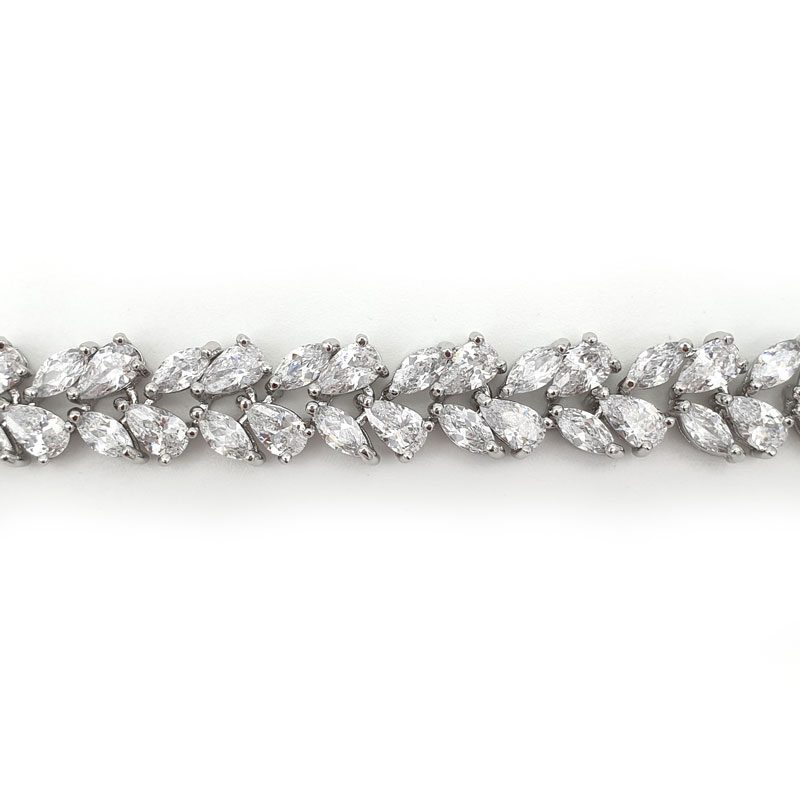 silver bridal bracelet