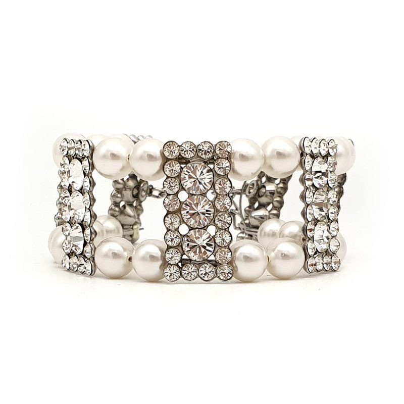 swarovski pearl and crystal bracelet