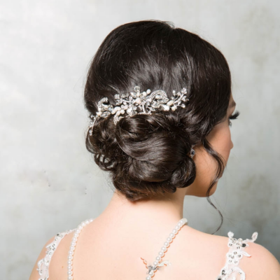 large silver bridal hair comb
