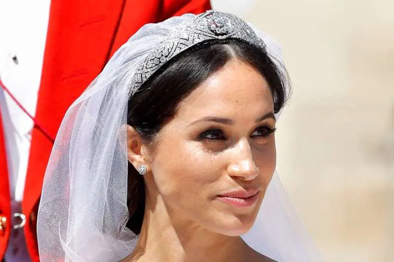 Duchess of Sussex's Royal Wedding Outfit & stunning art deco diamond tiara