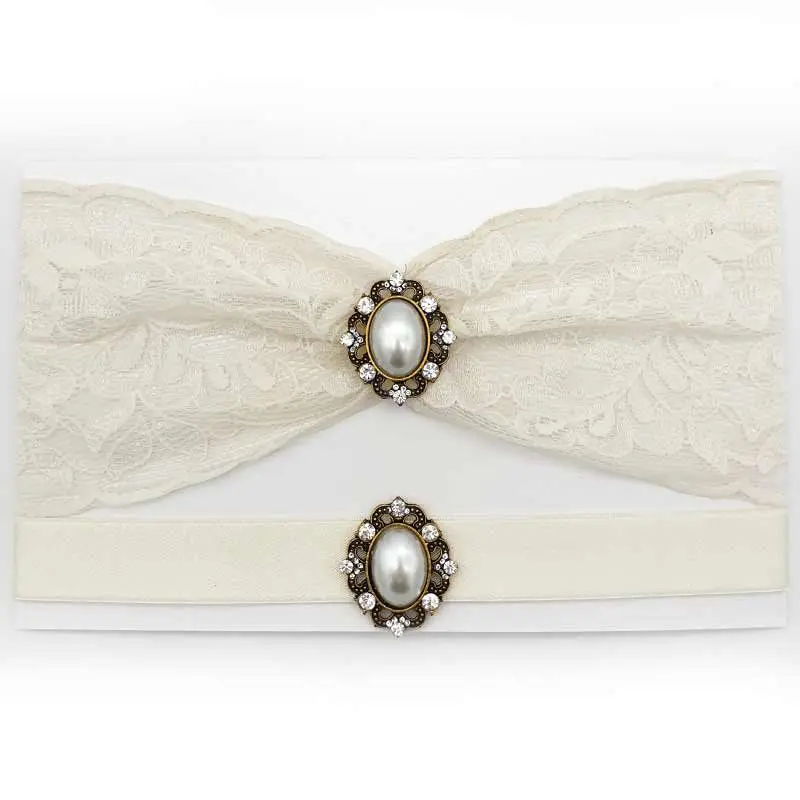 ivory lace bridal garter set