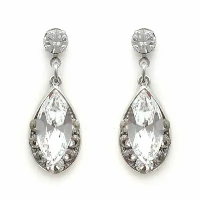 Silver Crystal Earrings