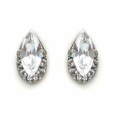 Silver Swarovski stud earrings