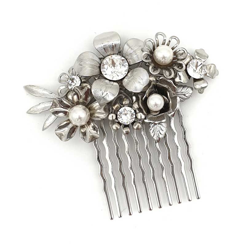 Floral bespoke hair comb