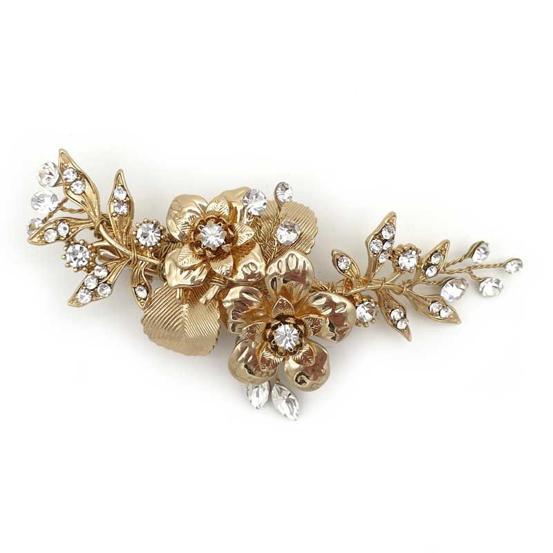 Penelope' Floral Hair Clip (Silver Or Gold) | Glam Couture