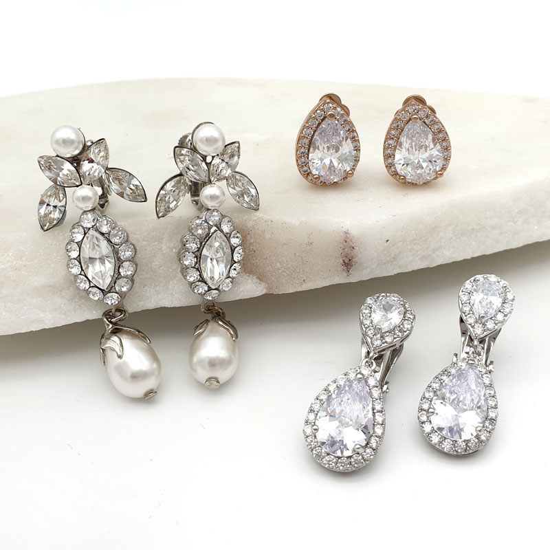 Shop Clip on Bridal Earrings