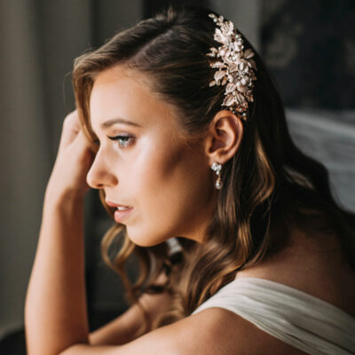 floral statement bridal hair clip