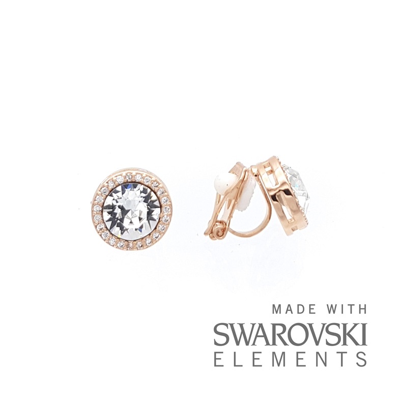 Clip on Swarovski crystal earrings