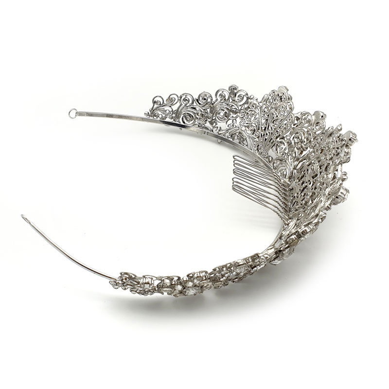 Silver bold bridal crown