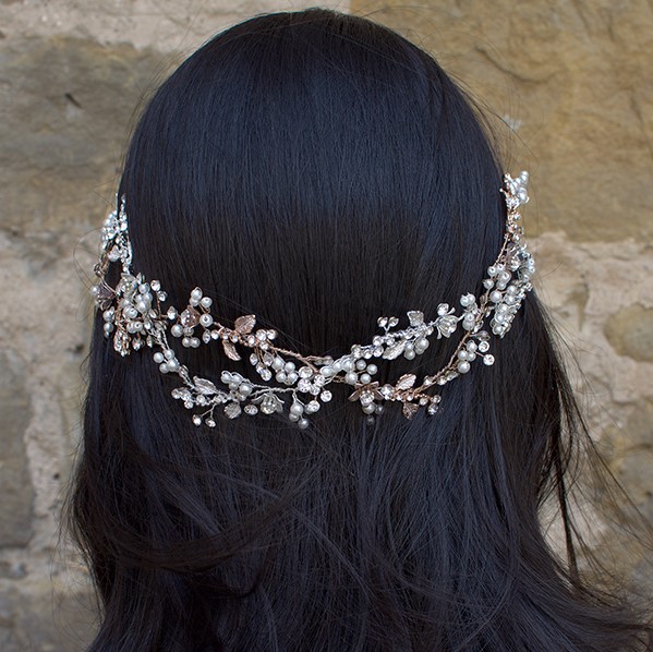 Everley' Bridal Hair Vine (Silver/Gold/Rose Gold) | Glam Couture