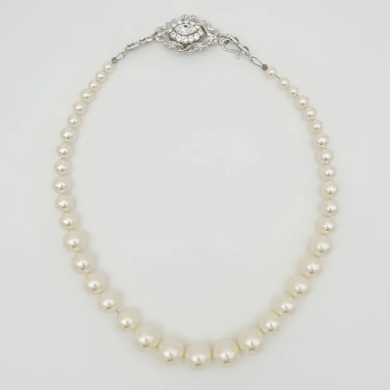 Ivory pearl bridal necklace